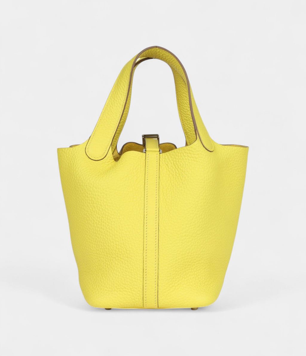 Hermès Picotin Lock 18 Lime Clemence Palladium Hardware
