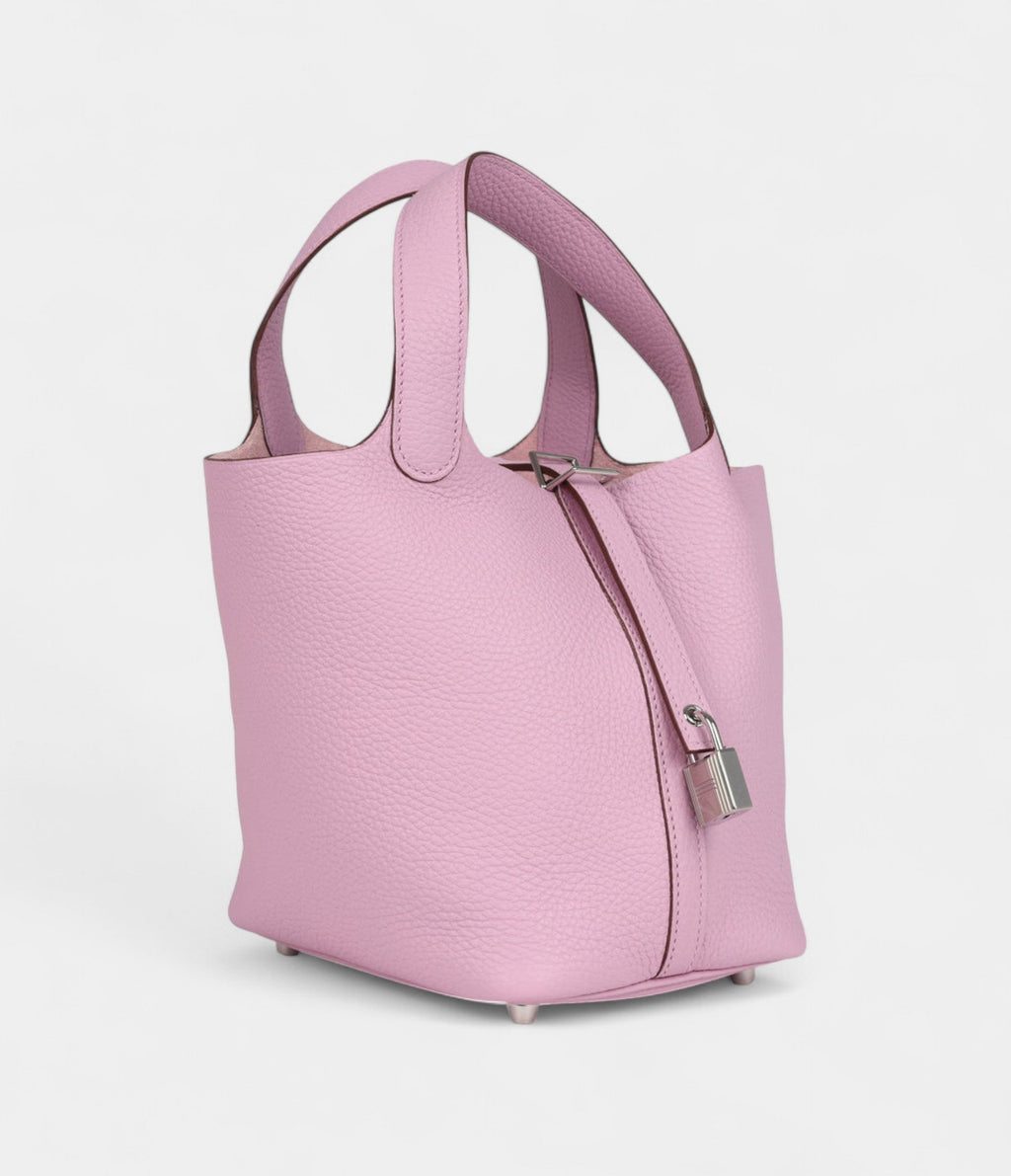 Hermès Picotin Lock 18 Mauve Sylvestre Clemence Palladium Hardware