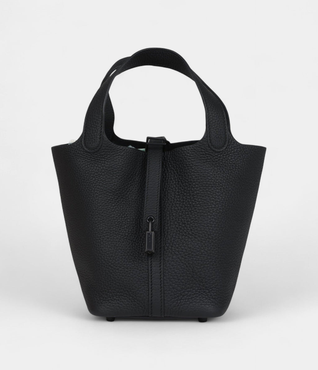 Hermès Picotin Lock 18 Monochrome Black Clemence Black Hardware