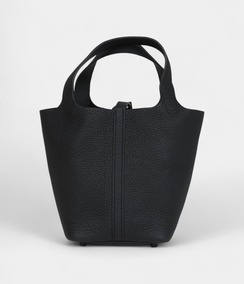 Hermès Picotin Lock 18 Monochrome Black Clemence Black Hardware