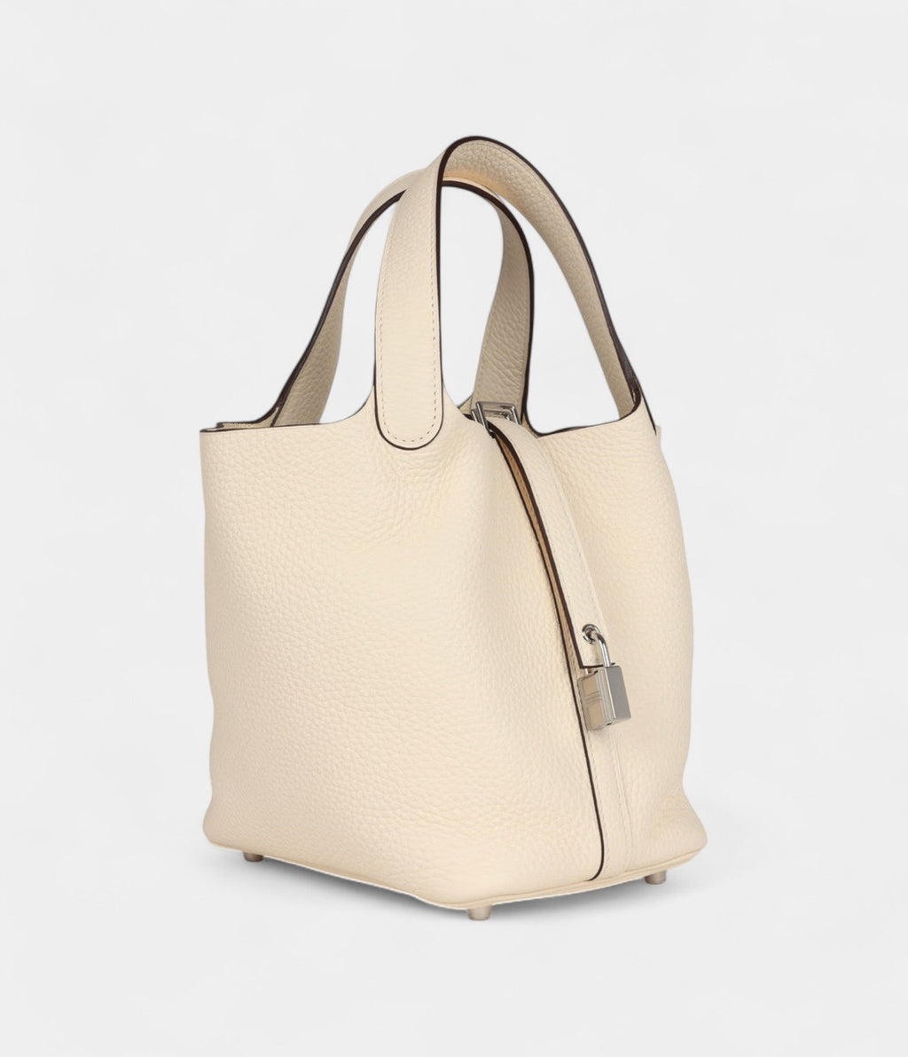 Hermès Picotin Lock 18 Nata Clemence Palladium Hardware