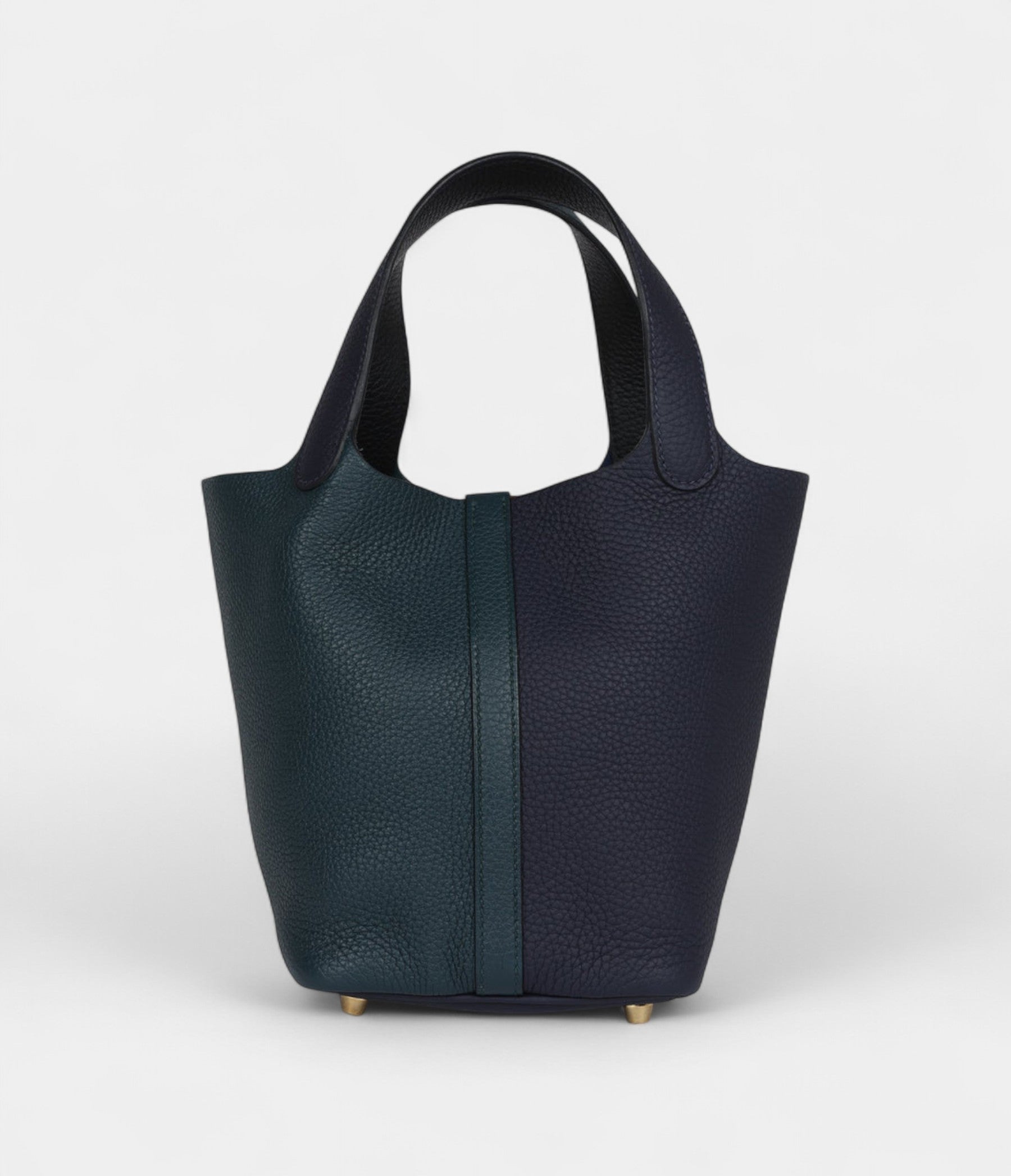 Hermès Picotin Lock 18 Night Blue and Cypress Green Coat Clemence Gold Hardware