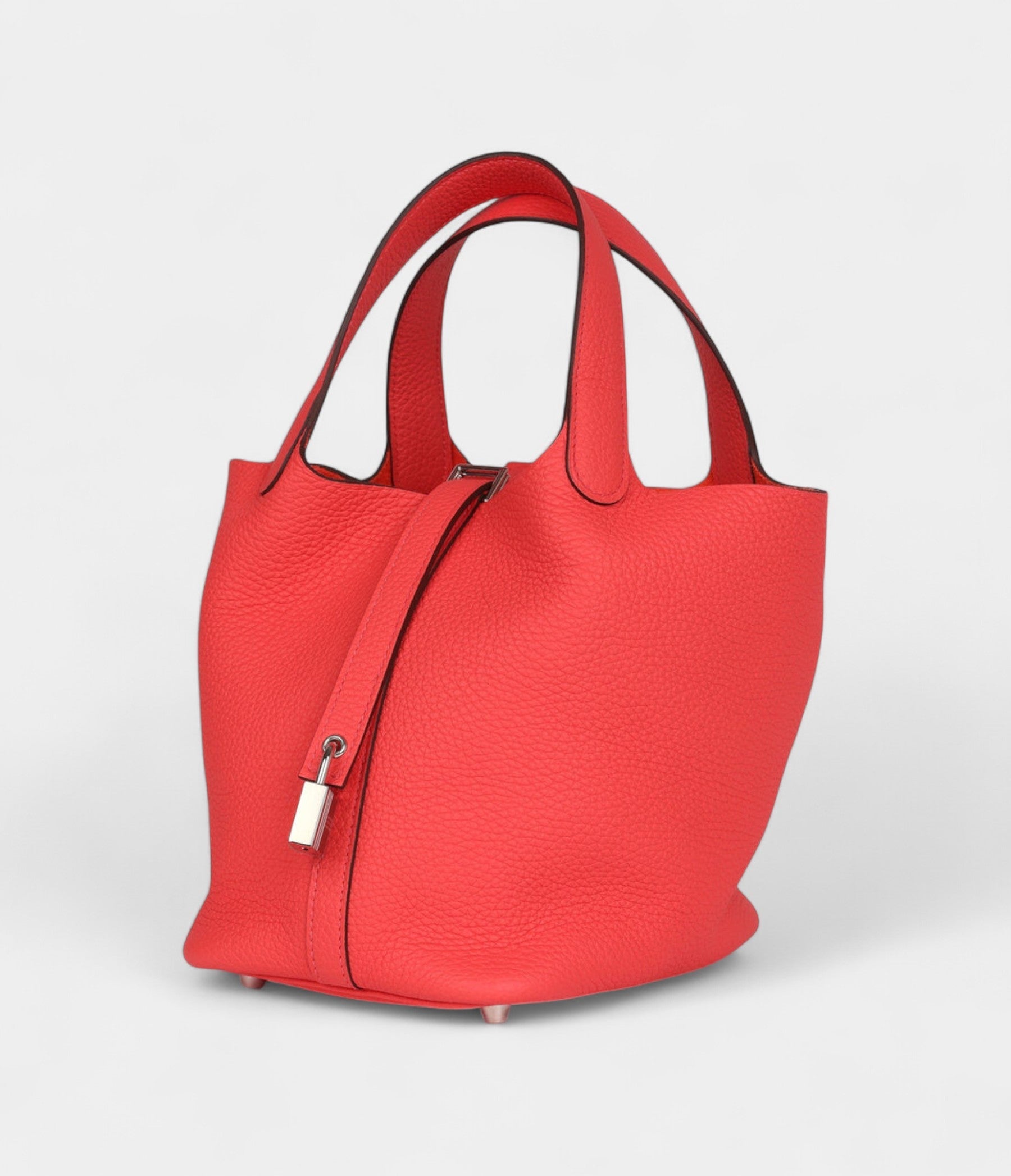 Hermès Picotin Lock 18 Rose Texas Clemence Palladium Hardware
