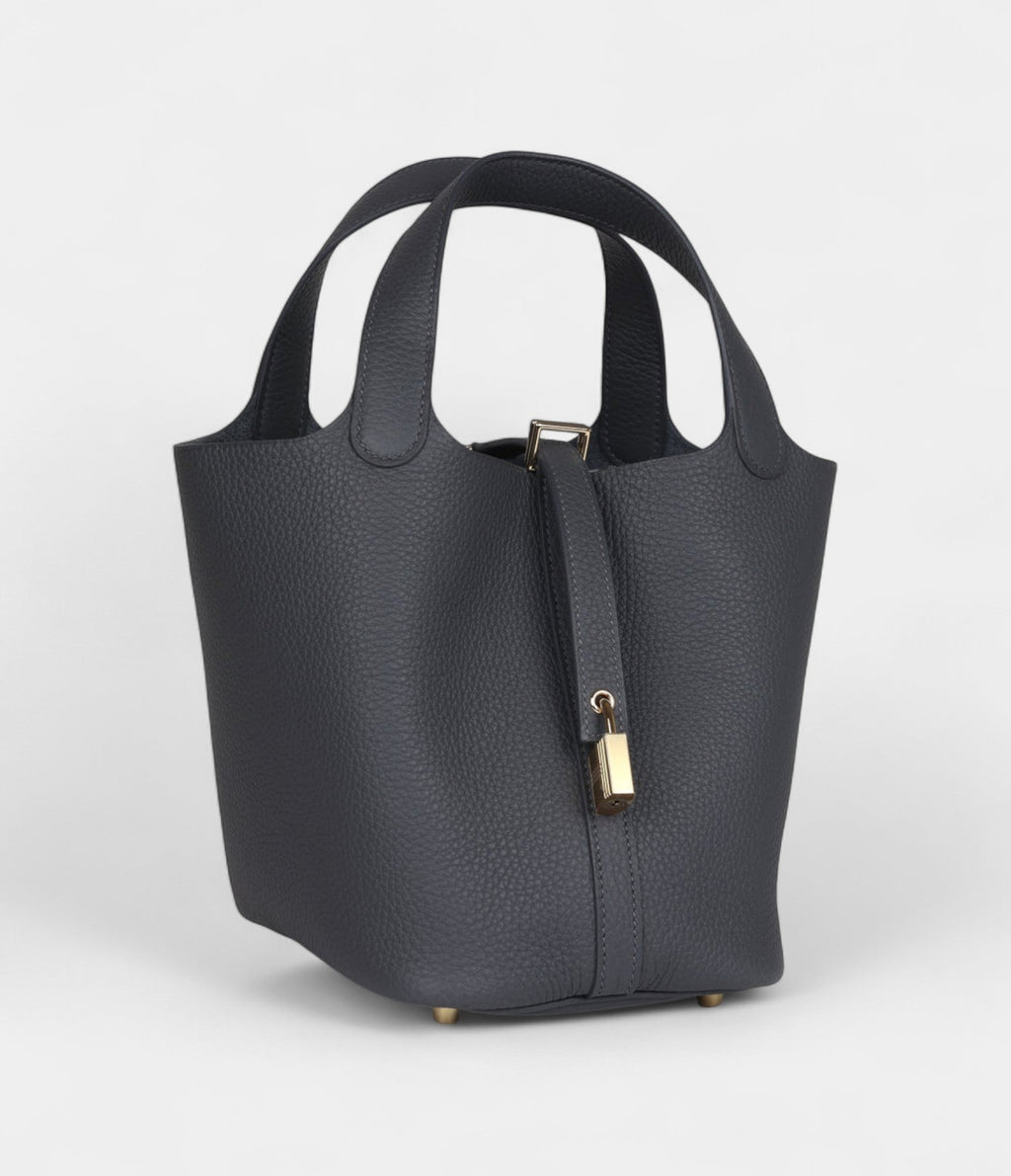 Hermès Picotin Lock 18 Slate Clemence Permabrass Hardware