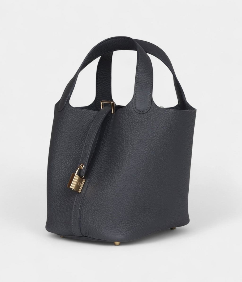 Hermès Picotin Lock 18 Slate Clemence Permabrass Hardware
