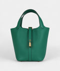 Hermès Picotin Lock 18 Vert Vertigo Clemence Gold Hardware