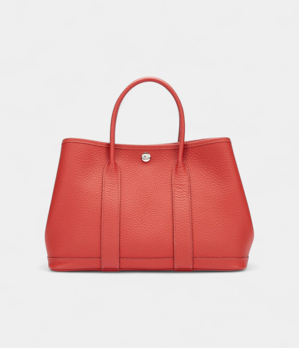Hermès Rouge Duchesse Negonda Garden Party 30 TPM Palladium Hardware
