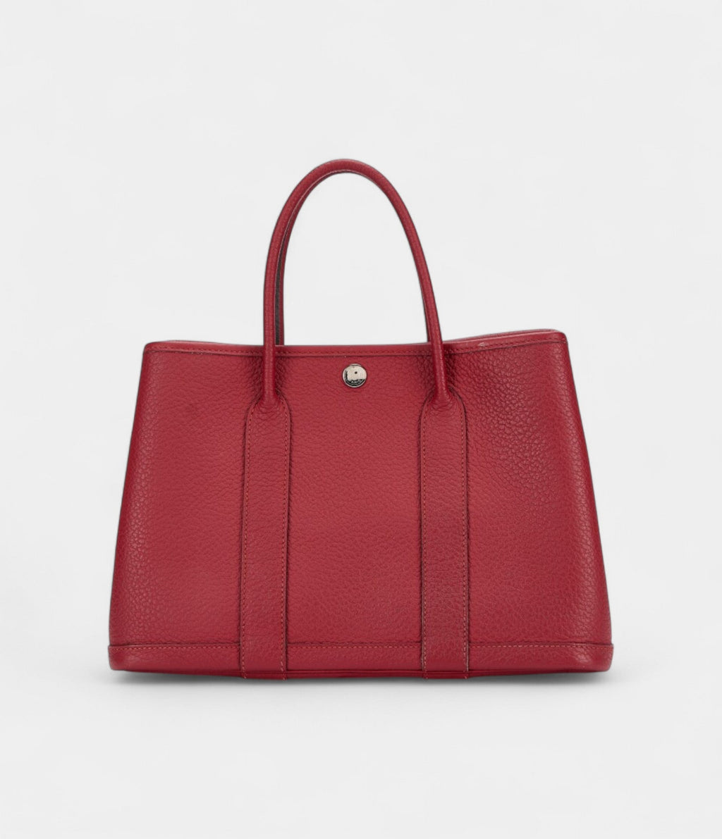 Hermès Rouge Garance Negonda Garden Party 30 TPM Palladium Hardware
