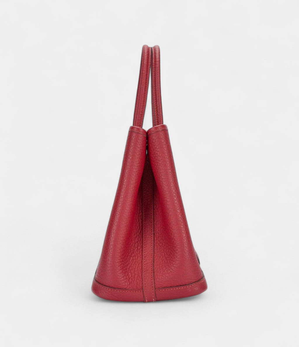 Hermès Rouge Garance Negonda Garden Party 30 TPM Palladium Hardware