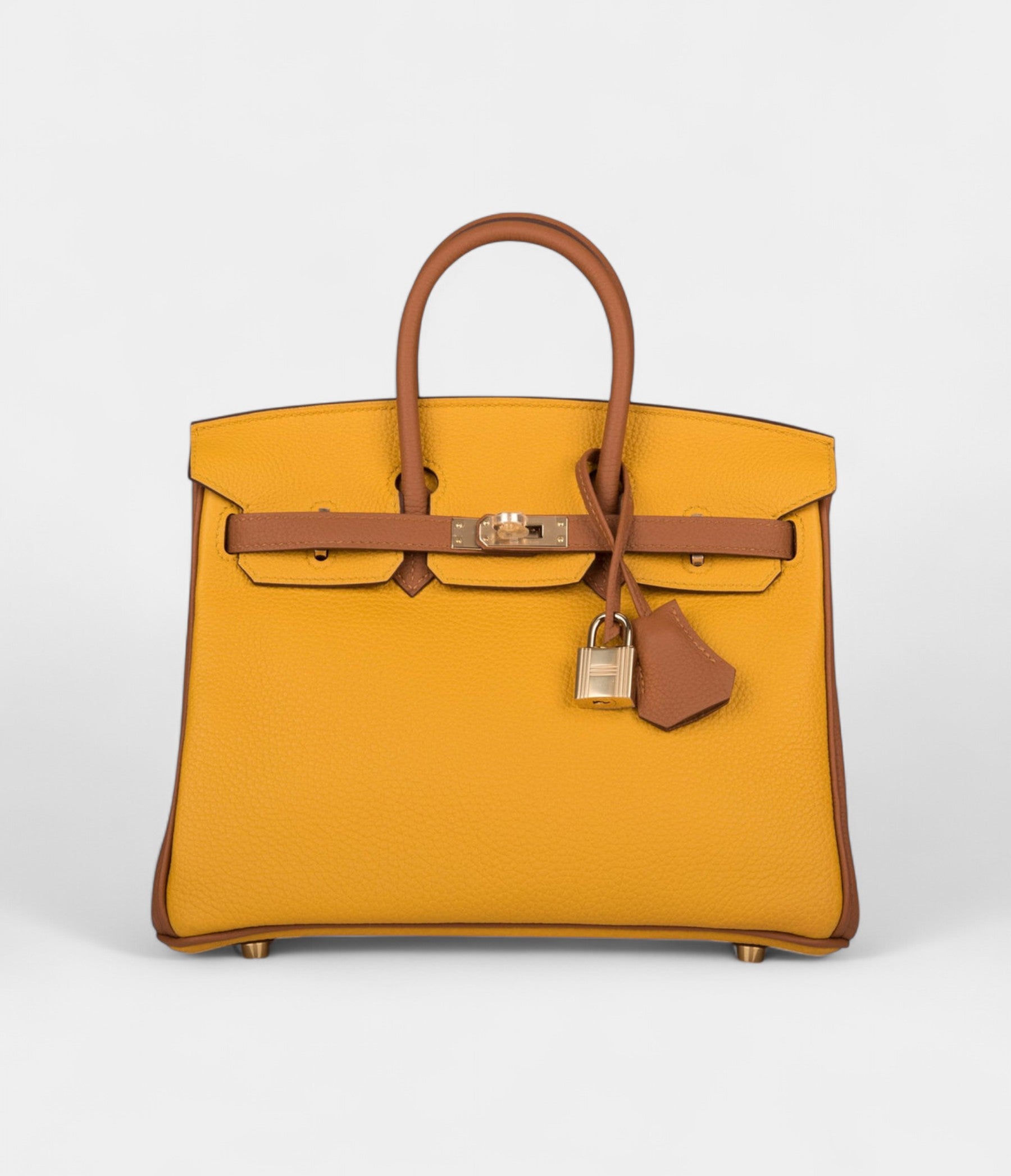 Hermès Birkin 25 Jaune Ambre and Gold Togo Permabrass Hardware