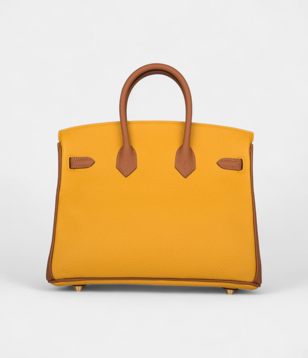 Hermès Birkin 25 Jaune Ambre and Gold Togo Permabrass Hardware