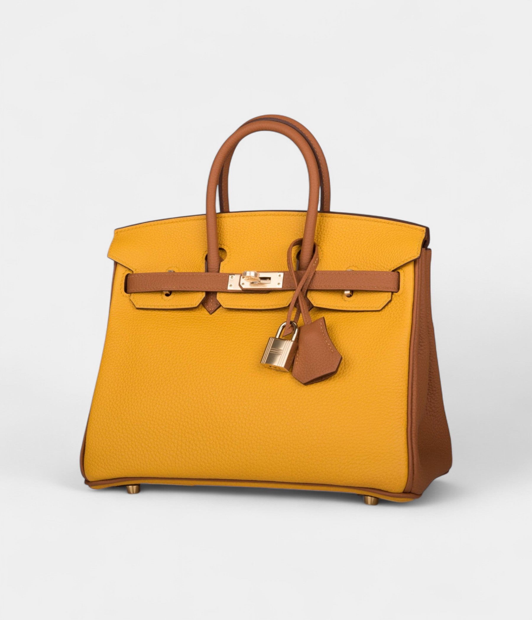 Hermès Birkin 25 Jaune Ambre and Gold Togo Permabrass Hardware
