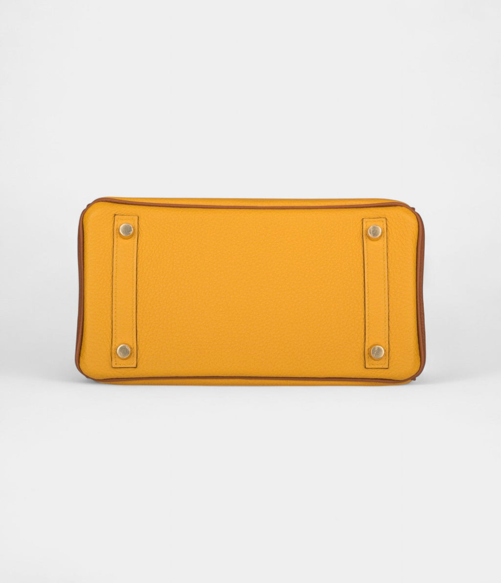 Hermès Birkin 25 Jaune Ambre and Gold Togo Permabrass Hardware