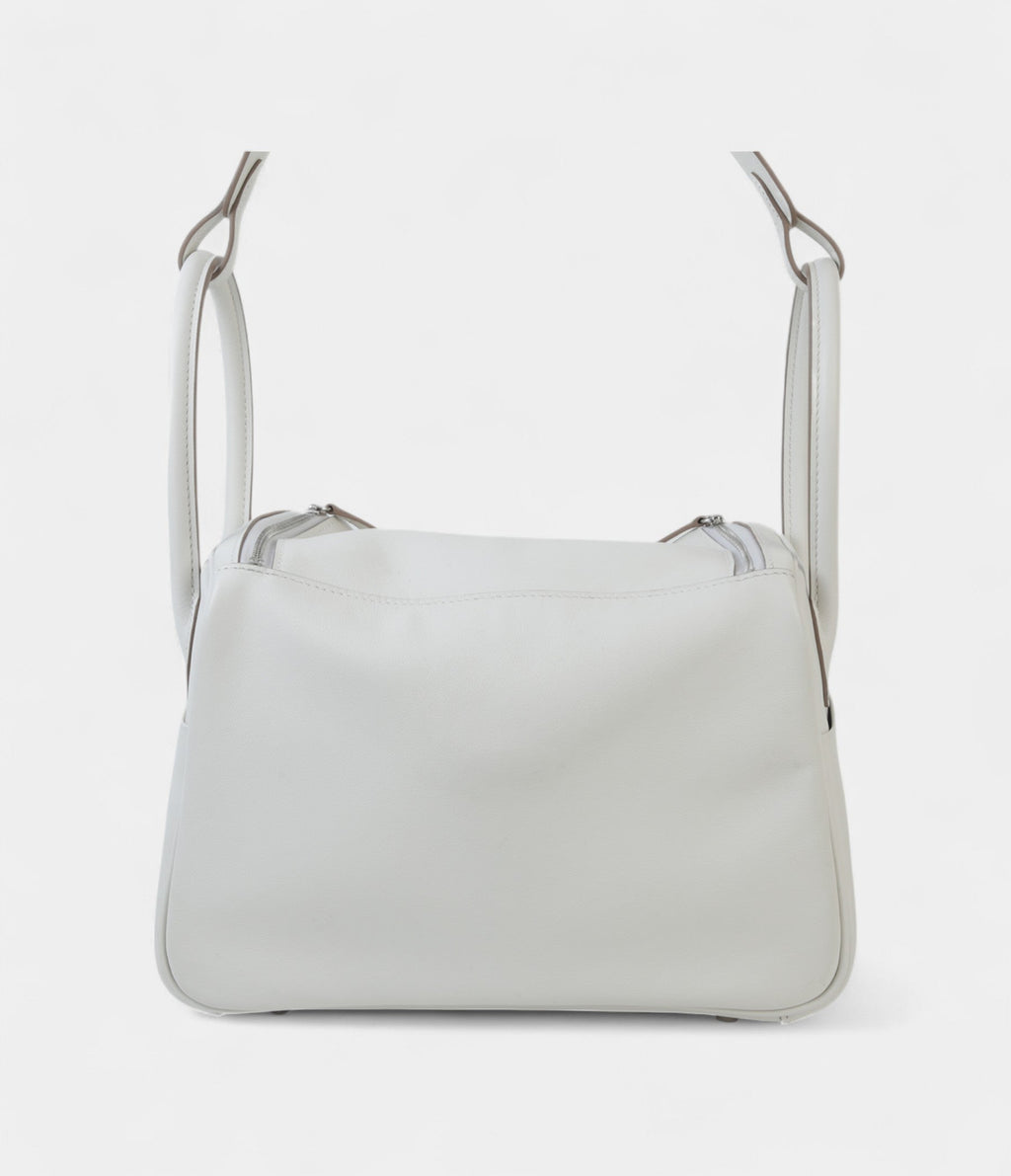 Hermès Verso Lindy 26 in Gris Pale Swift Leather With Palladium Hardware