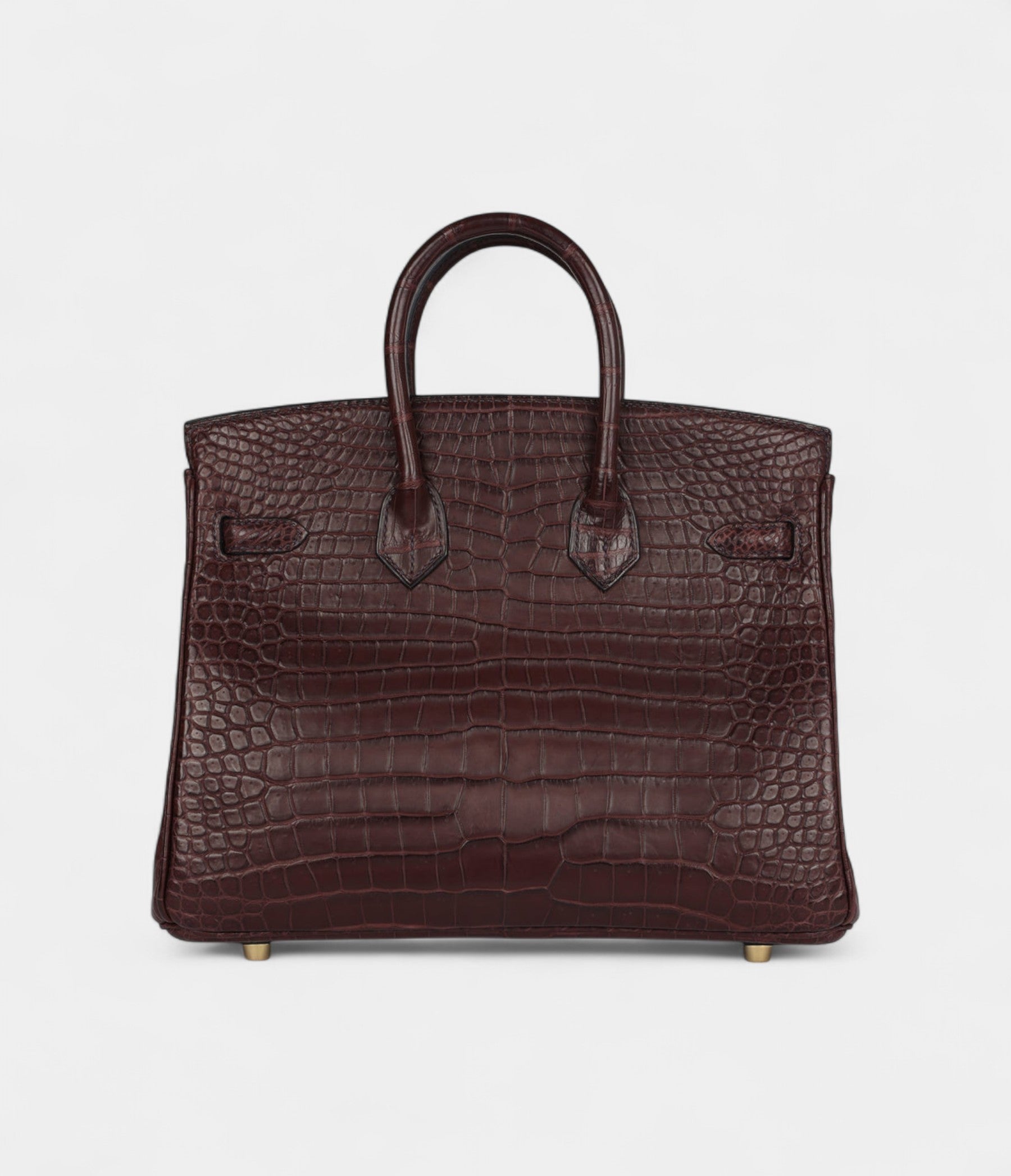 Hermès Birkin 25 Rouge Sellier Matte Porosus Crocodile Gold Hardware