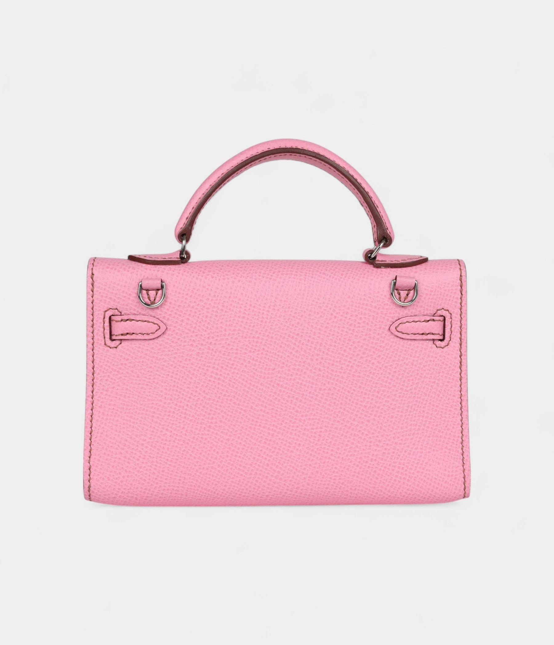 Hermès Micro Kelly 20 Bubblegum Epsom Palladium Hardware