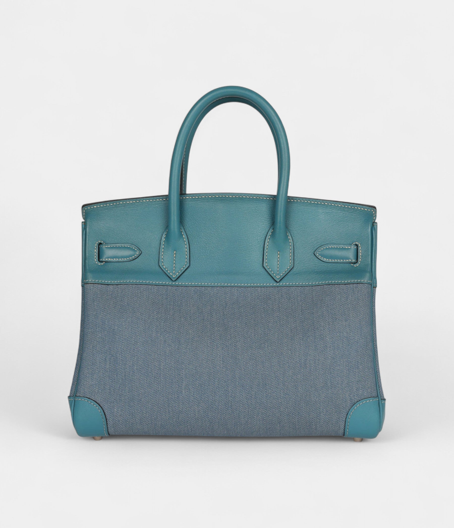 Vintage Hermès Birkin 30 Denim and Blue Jean Gulliver Palladium Hardware