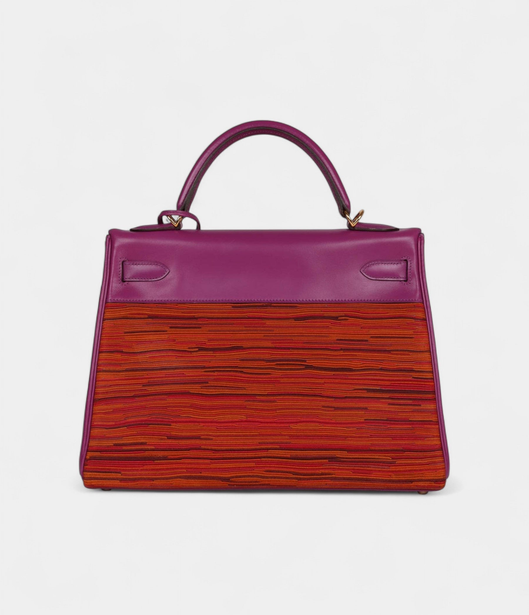 Vintage Hermès Kelly 32 Vibrato Cyclamen Box Gold Hardware